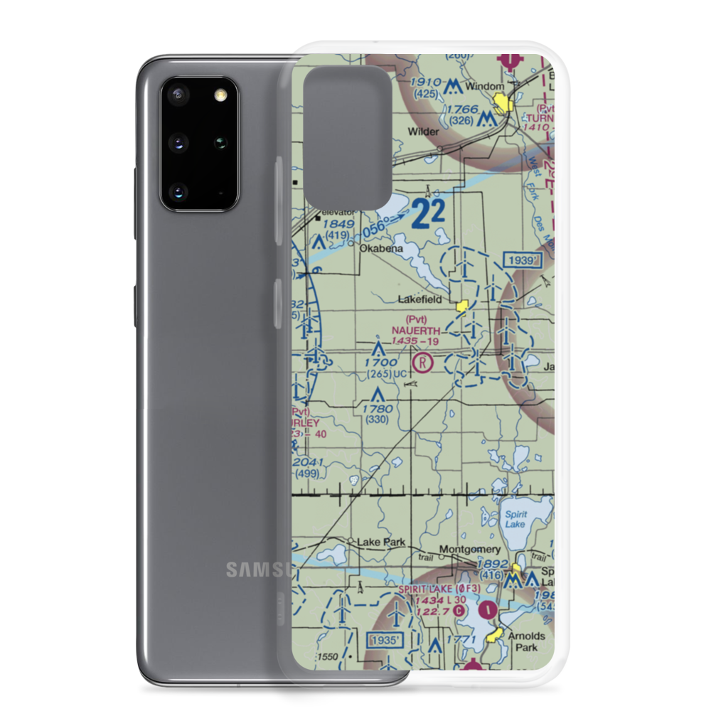 Nauerth Land Ranch Airport (03MN) VFR Sectional Samsung Case Samsung Galaxy S20 Plus model shown