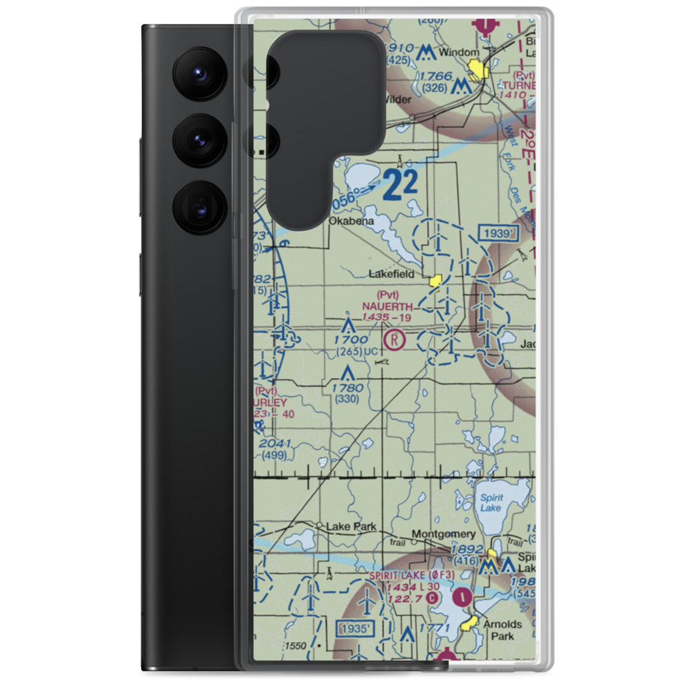 Nauerth Land Ranch Airport (03MN) VFR Sectional Samsung Case Samsung Galaxy S22 Ultra model shown