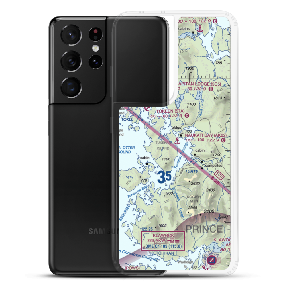 Naukati Bay Seaplane Base (AK62) VFR Sectional Samsung Case Samsung Galaxy S21 Ultra model shown