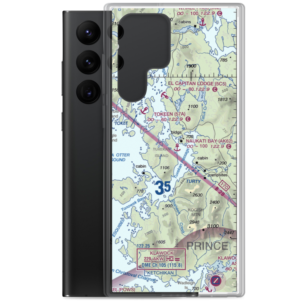 Naukati Bay Seaplane Base (AK62) VFR Sectional Samsung Case Samsung Galaxy S22 Ultra model shown