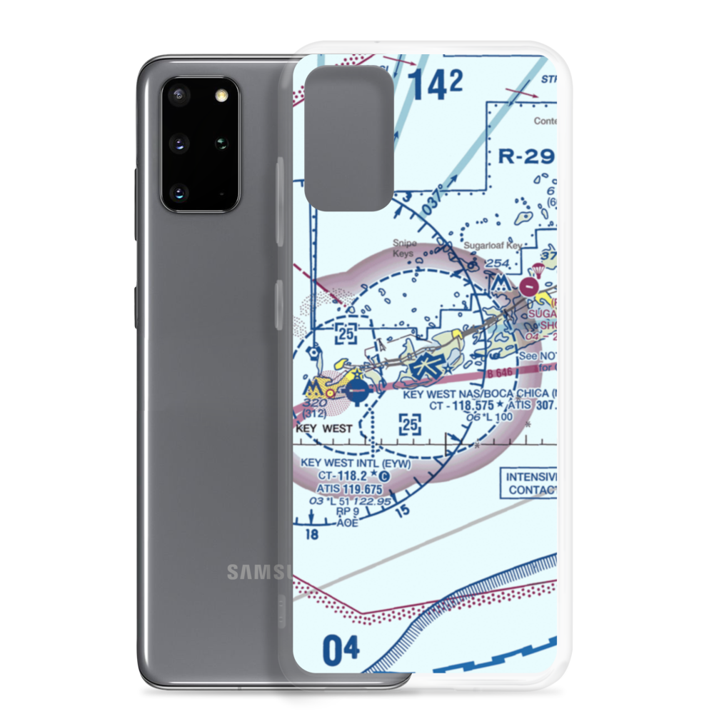 Naval Air Station Key West/Boca Chica Field (NQX) VFR Sectional Samsung Case Samsung Galaxy S20 Plus model shown