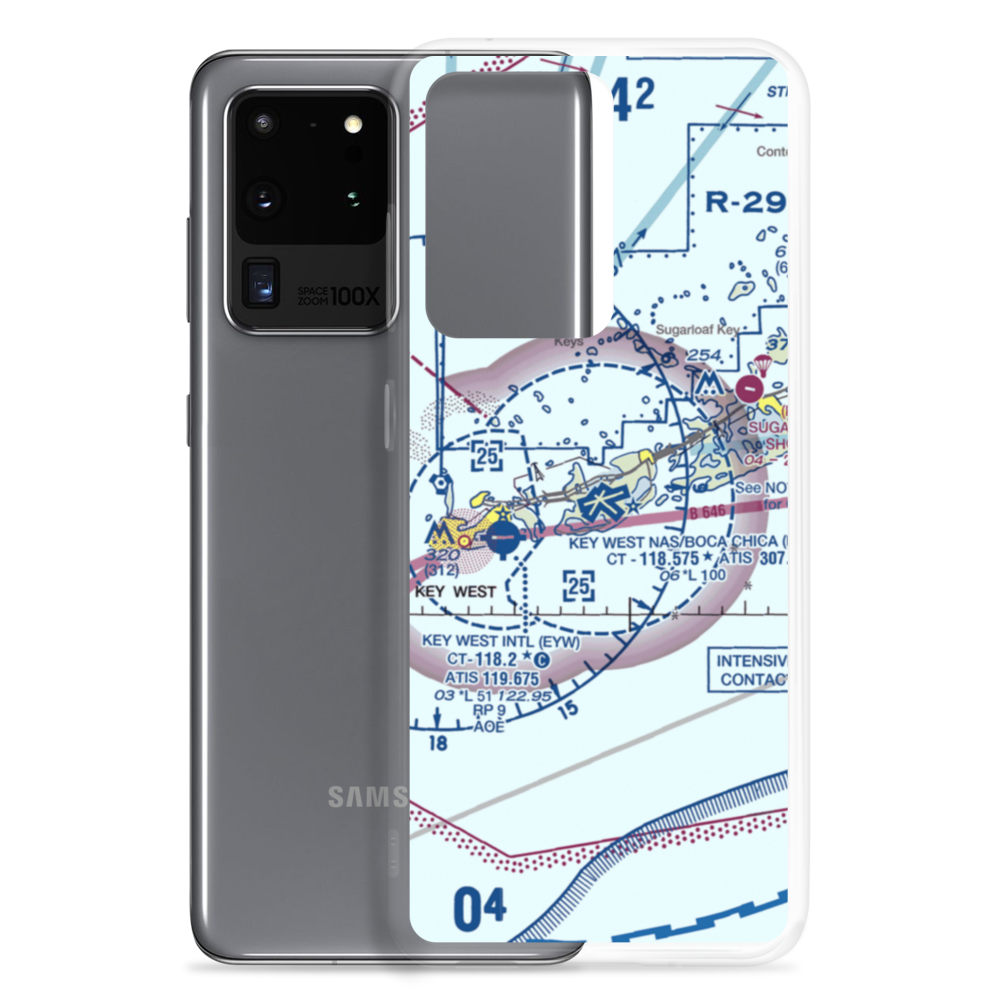 Naval Air Station Key West/Boca Chica Field (NQX) VFR Sectional Samsung Case Samsung Galaxy S20 Ultra model shown