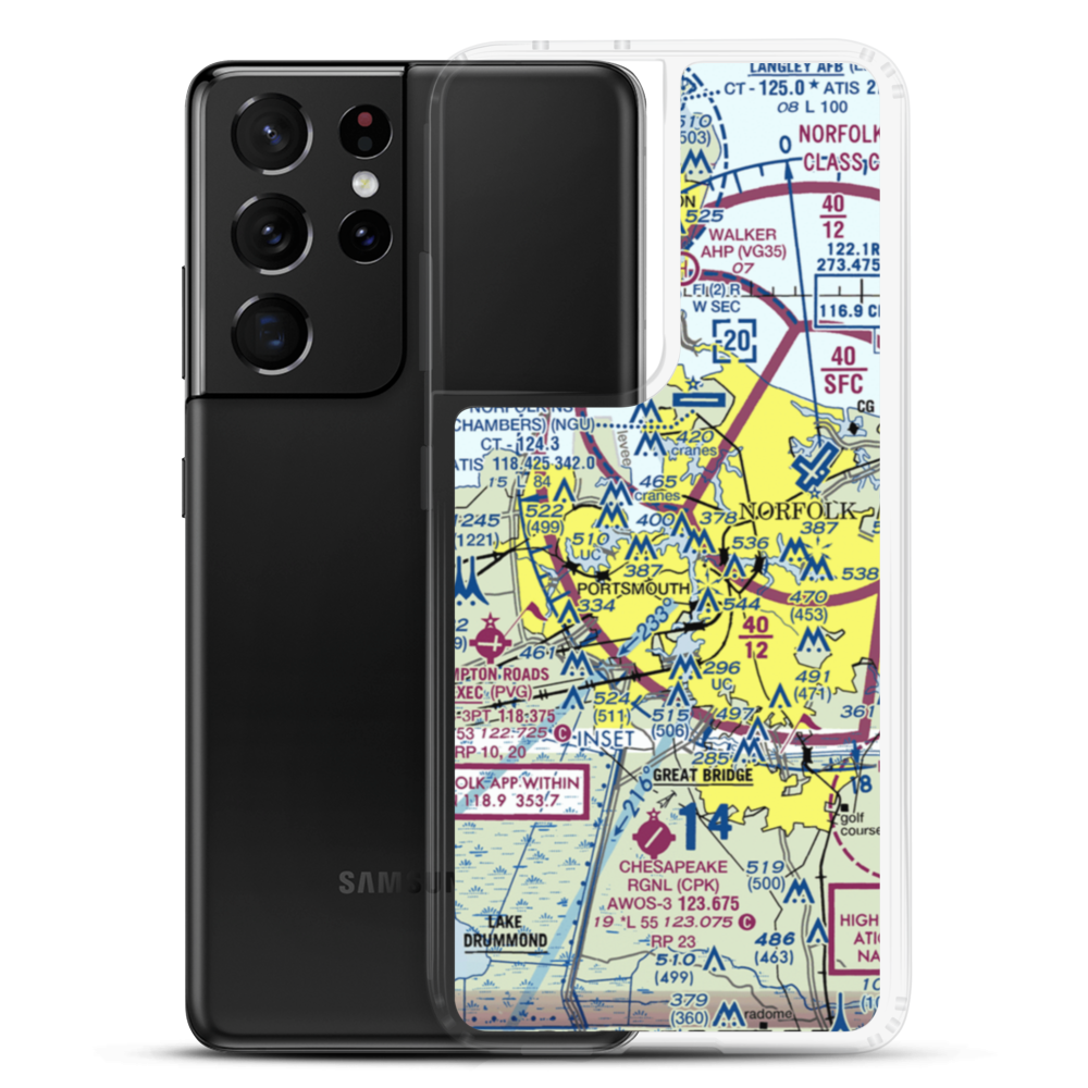 Naval Medical Center Helipad (Z24) VFR Sectional Samsung Case Samsung Galaxy S21 Ultra model shown