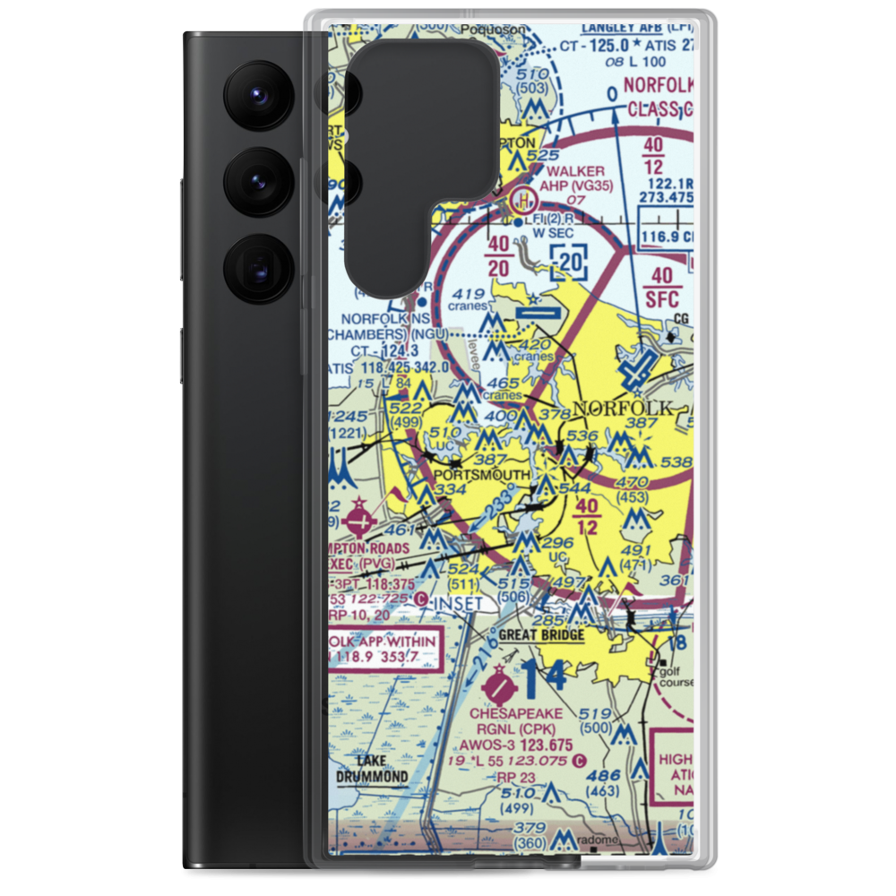 Naval Medical Center Helipad (Z24) VFR Sectional Samsung Case Samsung Galaxy S22 Ultra model shown