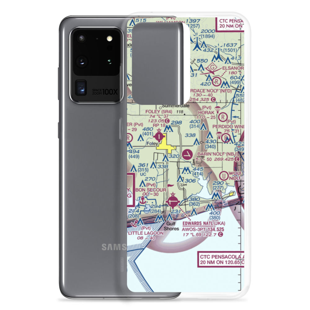 Naval Outlying Field Barin (NBJ) VFR Sectional Samsung Case Samsung Galaxy S20 Ultra model shown