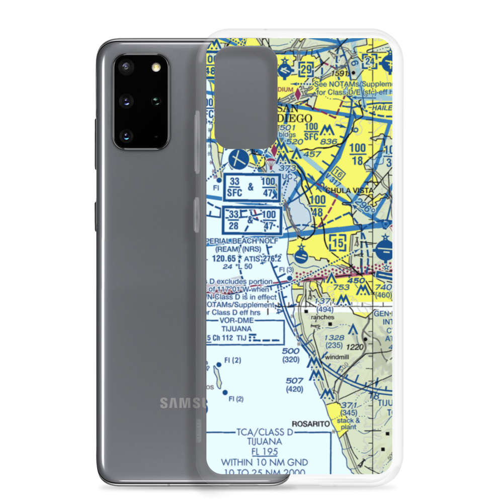 Naval Outlying Field Imperial Beach (Ream Field) (NRS) VFR Sectional Samsung Case Samsung Galaxy S20 Plus model shown