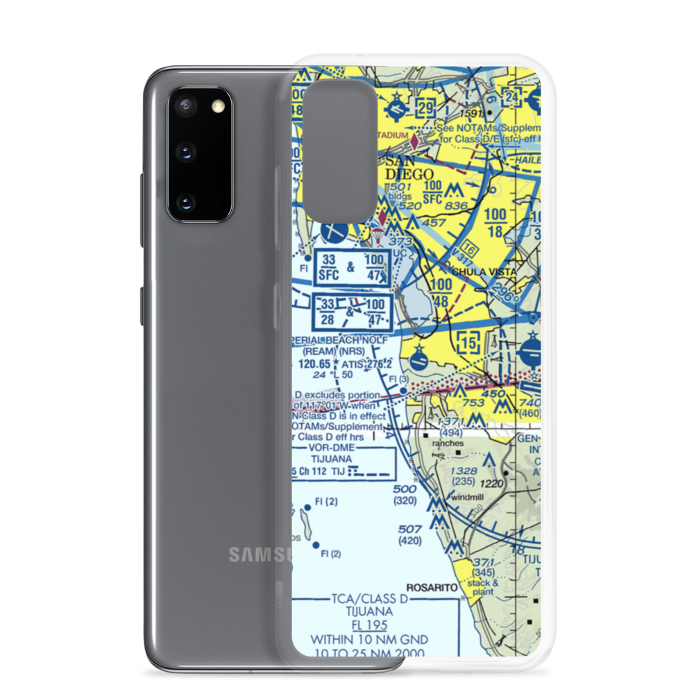 Naval Outlying Field Imperial Beach (Ream Field) (NRS) VFR Sectional Samsung Case Samsung Galaxy S20 model shown
