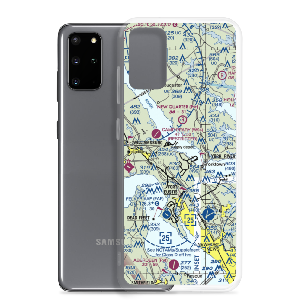 Naval Wepons Station Helipad (NCY) VFR Sectional Samsung Case Samsung Galaxy S20 Plus model shown