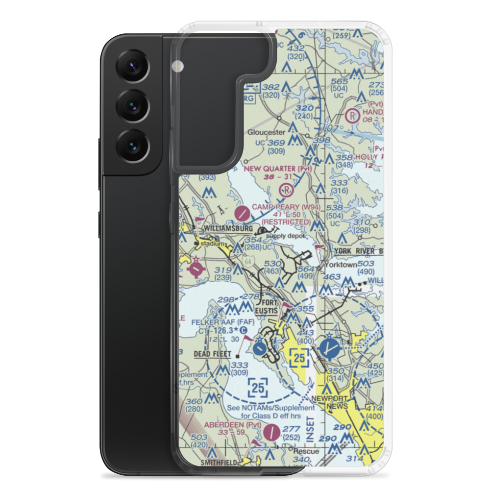 Naval Wepons Station Helipad (NCY) VFR Sectional Samsung Case Samsung Galaxy S22 Plus model shown