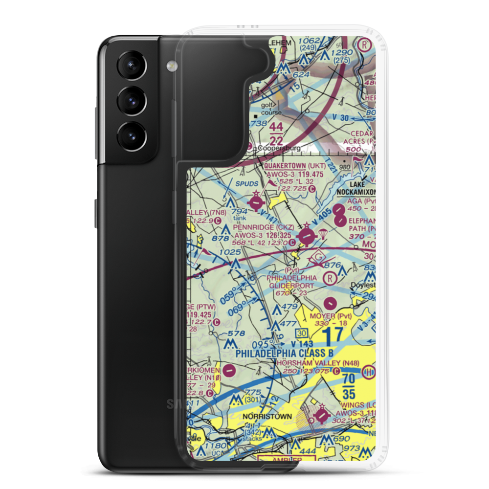 Navarro Airport (3PA1) VFR Sectional Samsung Case Samsung Galaxy S21 Plus model shown