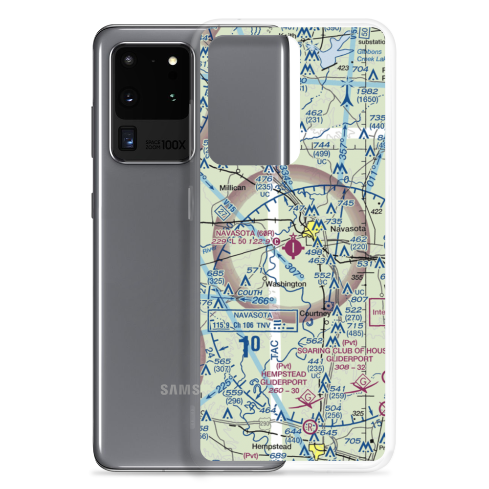 Navasota Municipal Airport (60R) VFR Sectional Samsung Case Samsung Galaxy S20 Ultra model shown