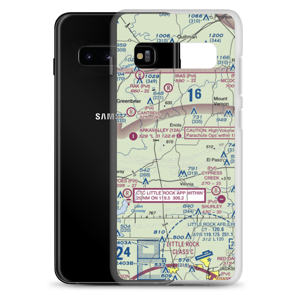 Naylor field (19AR) VFR Sectional Samsung Case Samsung Galaxy S10+ model shown