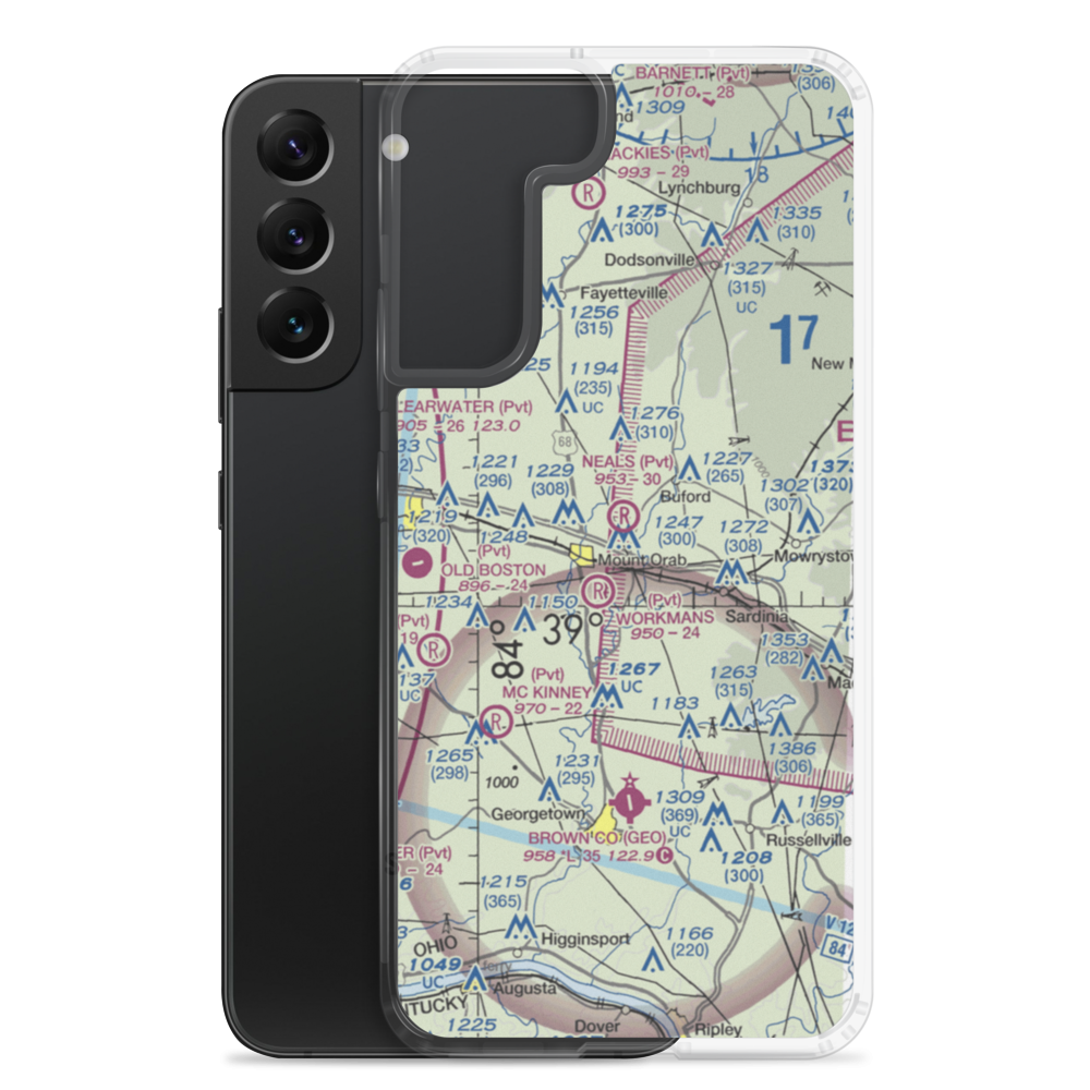 Neals Airport (OH96) VFR Sectional Samsung Case Samsung Galaxy S22 Plus model shown