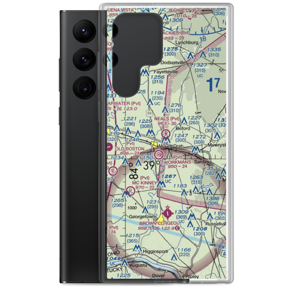 Neals Airport (OH96) VFR Sectional Samsung Case Samsung Galaxy S22 Ultra model shown