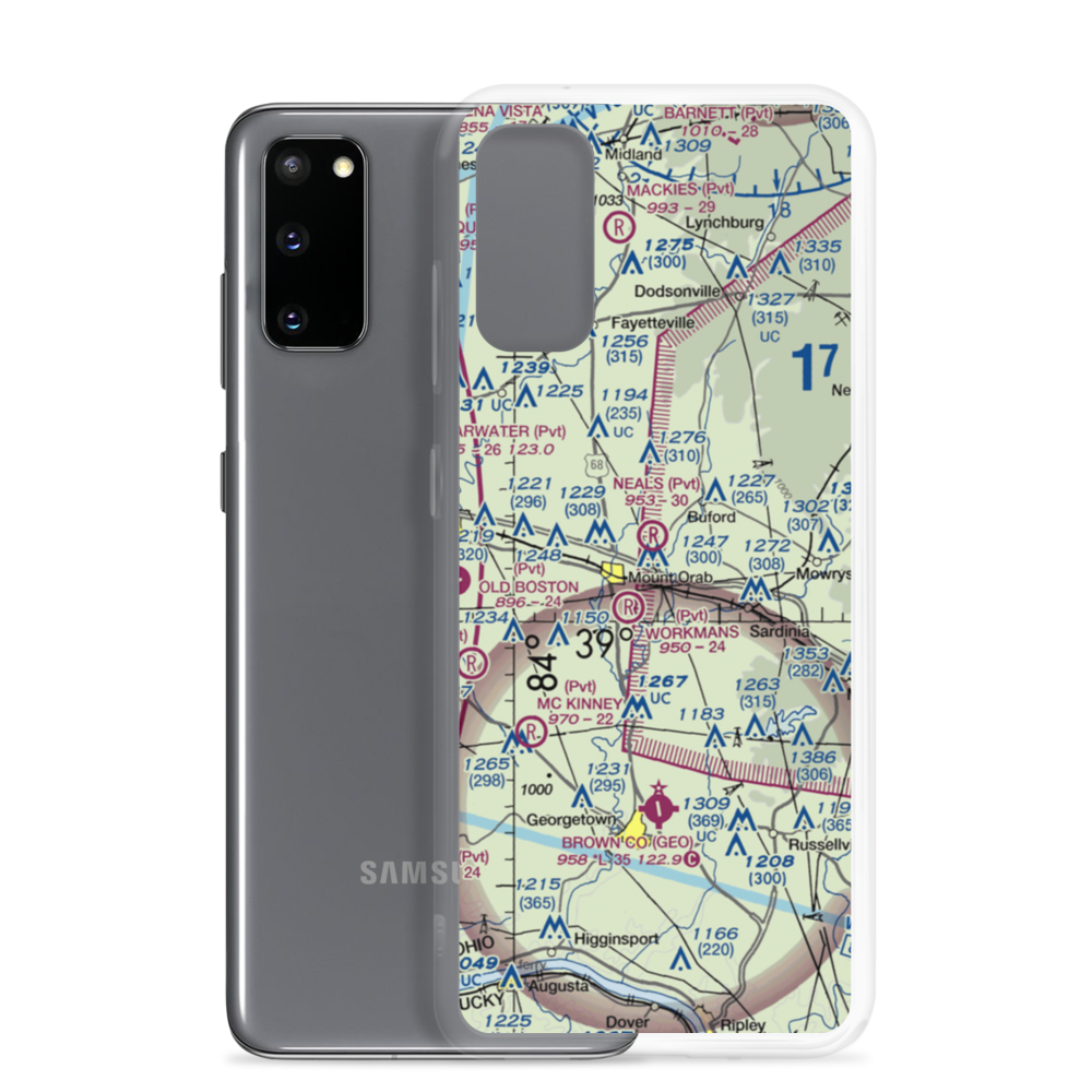 Neals Airport (OH96) VFR Sectional Samsung Case Samsung Galaxy S20 model shown