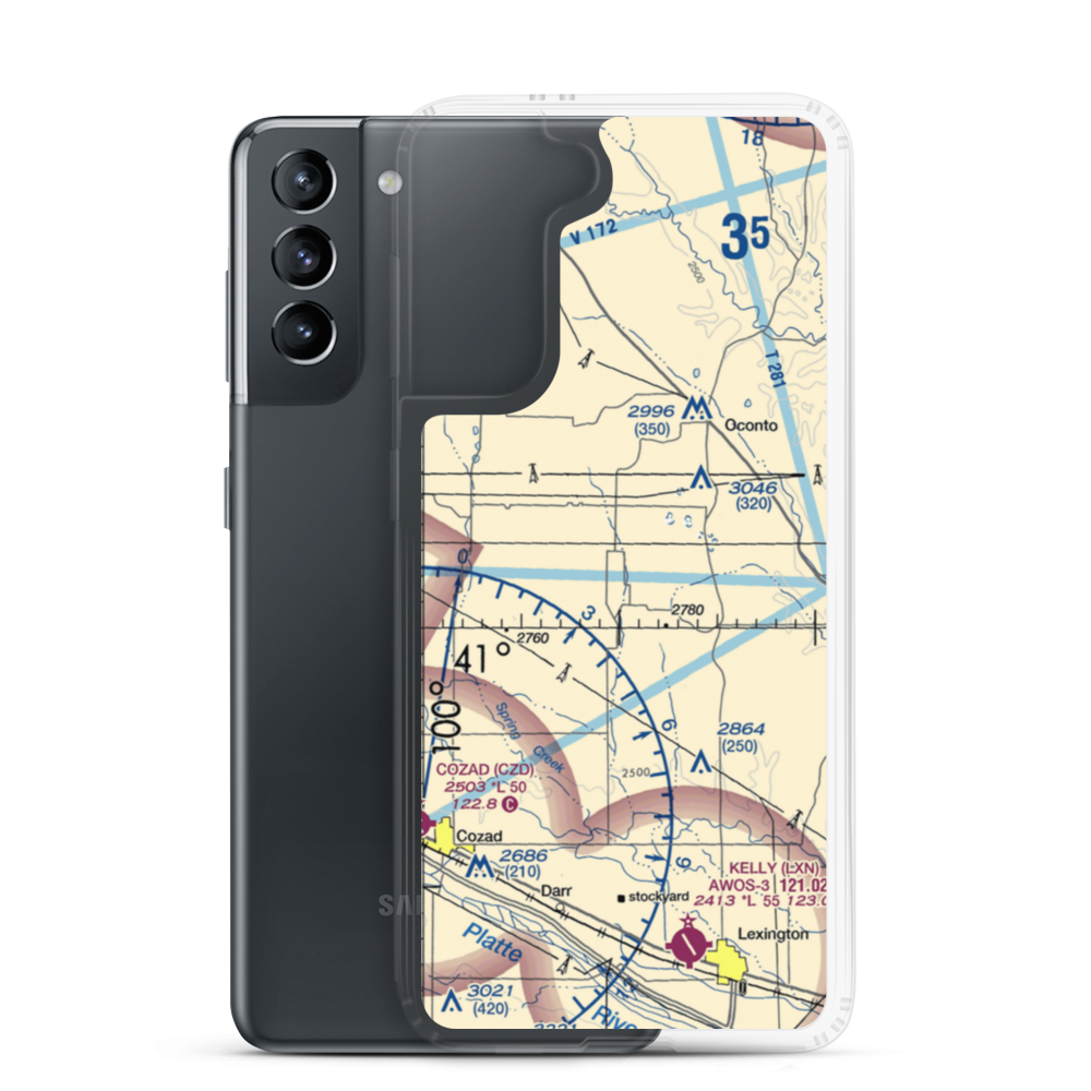 Neben Airport (71NE) VFR Sectional Samsung Case Samsung Galaxy S21 model shown