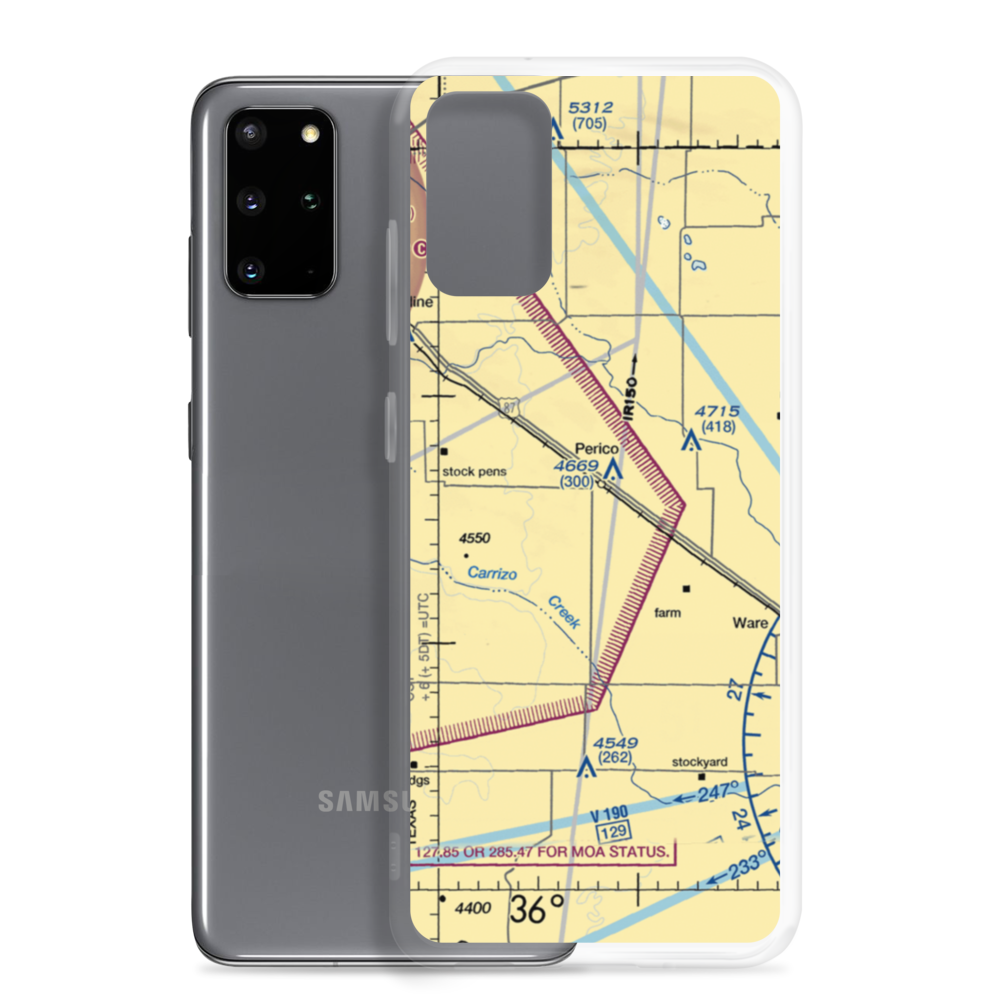 Nebtex Land Co. Airport (TA13) VFR Sectional Samsung Case Samsung Galaxy S20 Plus model shown