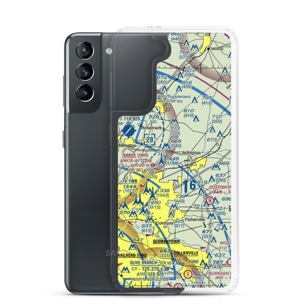Needham's Airport (TN47) VFR Sectional Samsung Case Samsung Galaxy S21 model shown