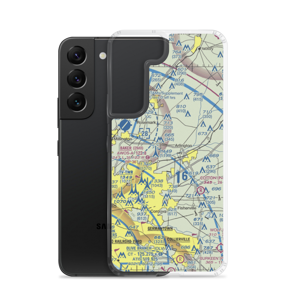Needham's Airport (TN47) VFR Sectional Samsung Case Samsung Galaxy S22 model shown