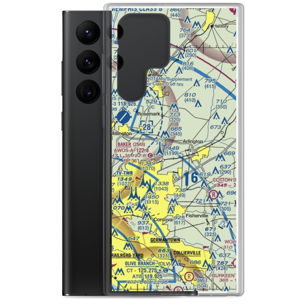 Needham's Airport (TN47) VFR Sectional Samsung Case Samsung Galaxy S22 Ultra model shown