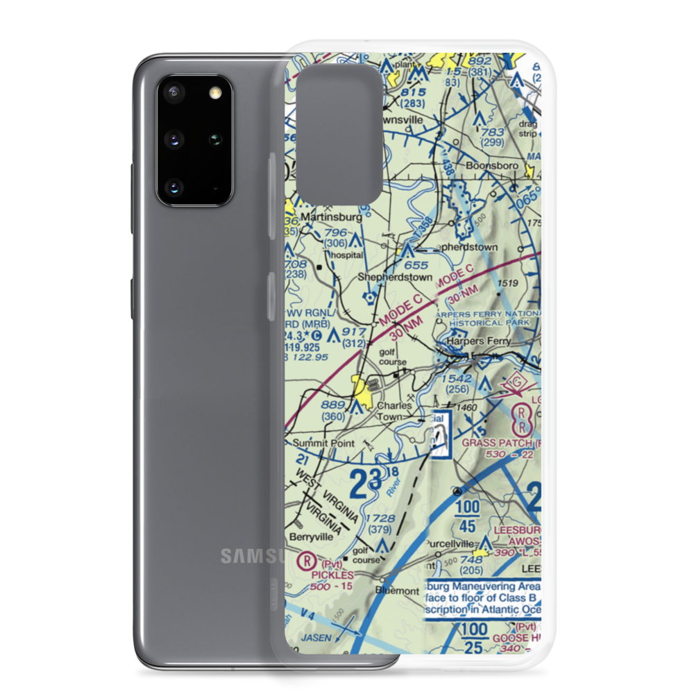 Needwood Farm Airport (WV21) VFR Sectional Samsung Case Samsung Galaxy S20 Plus model shown