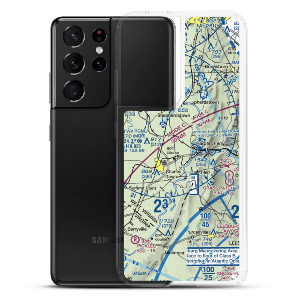 Needwood Farm Airport (WV21) VFR Sectional Samsung Case Samsung Galaxy S21 Ultra model shown