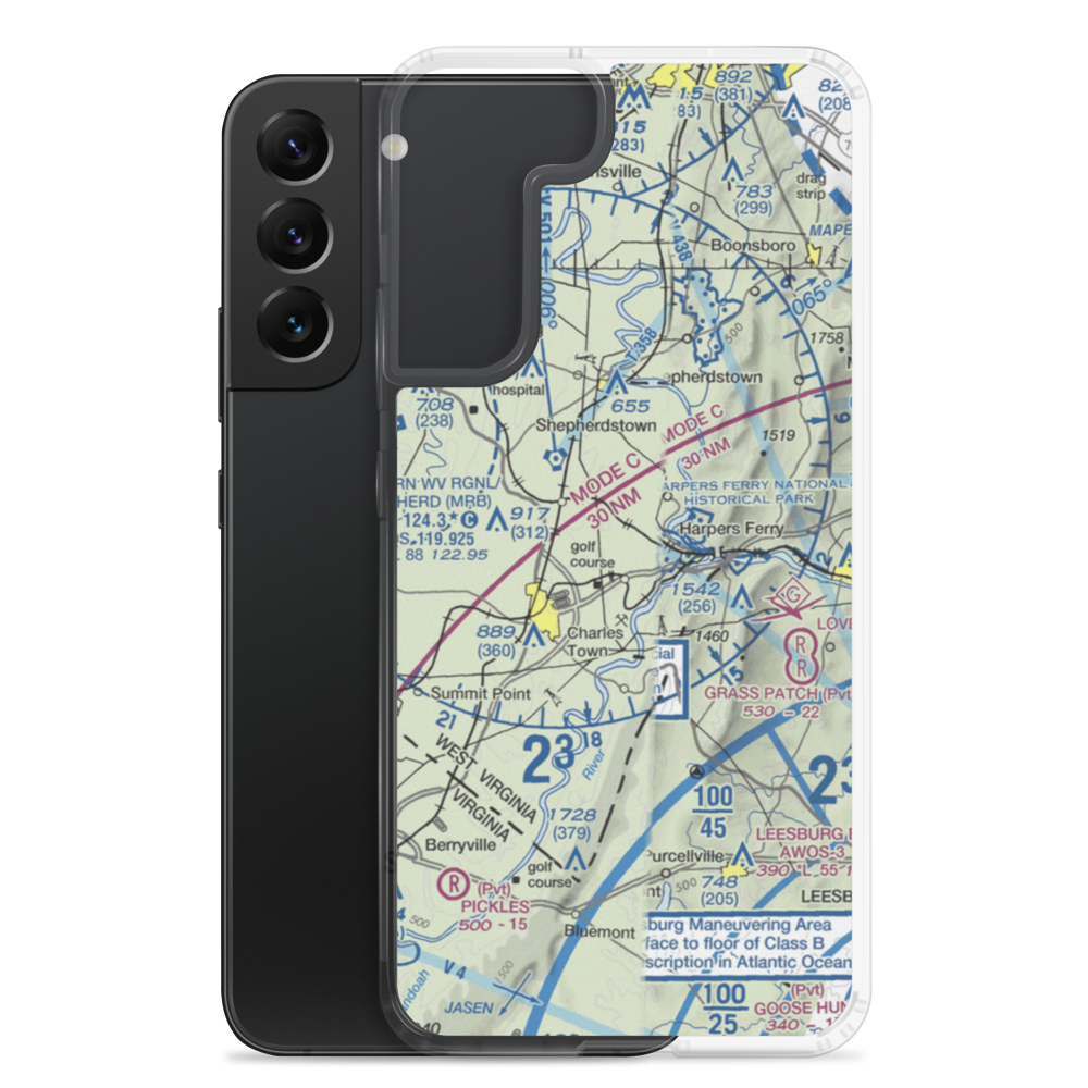 Needwood Farm Airport (WV21) VFR Sectional Samsung Case Samsung Galaxy S22 Plus model shown