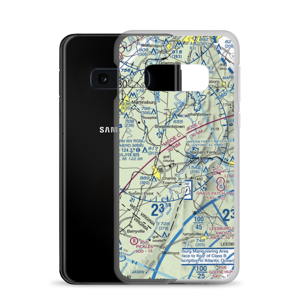 Needwood Farm Airport (WV21) VFR Sectional Samsung Case Samsung Galaxy S10e model shown
