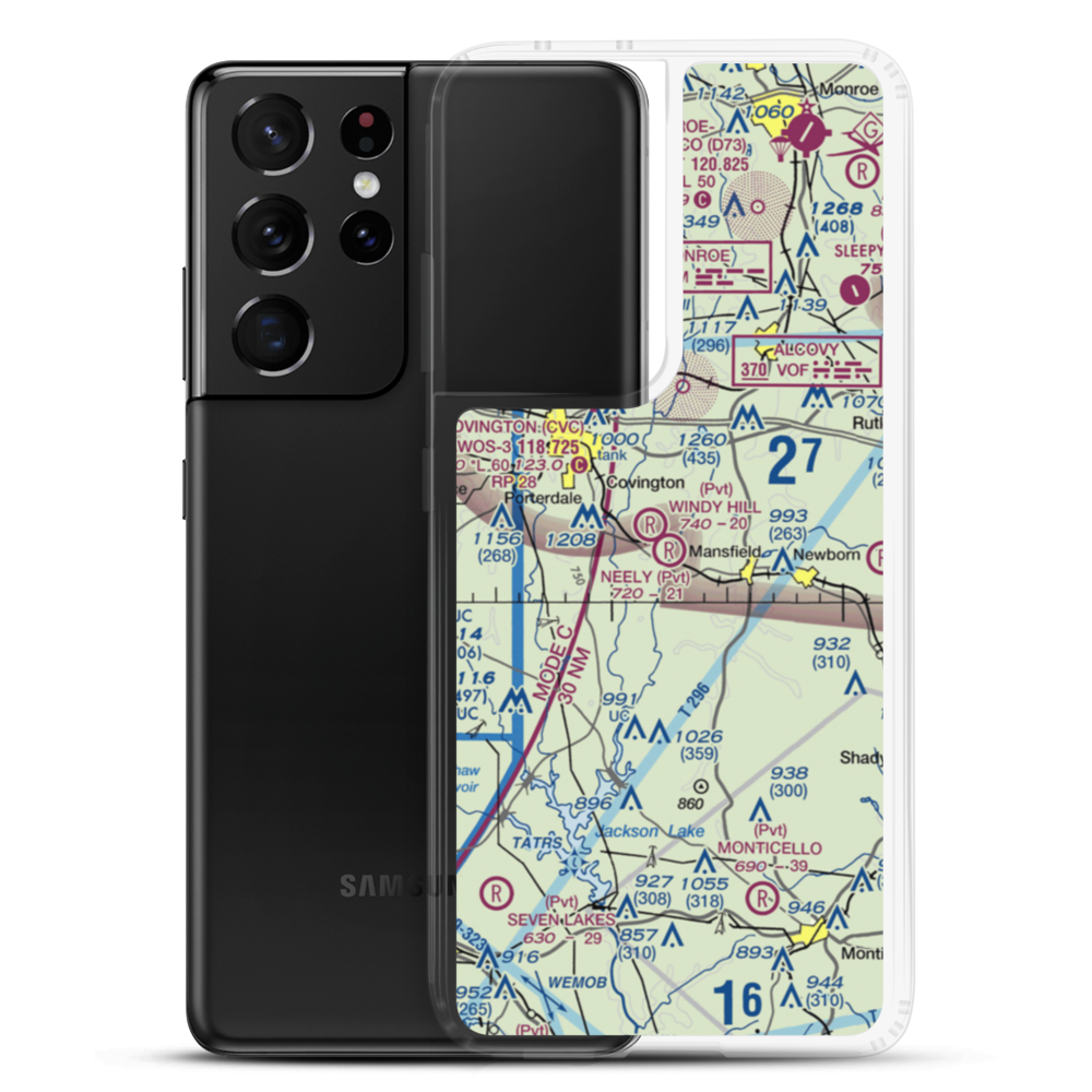 Neely Farms Airport (9GE7) VFR Sectional Samsung Case Samsung Galaxy S21 Ultra model shown