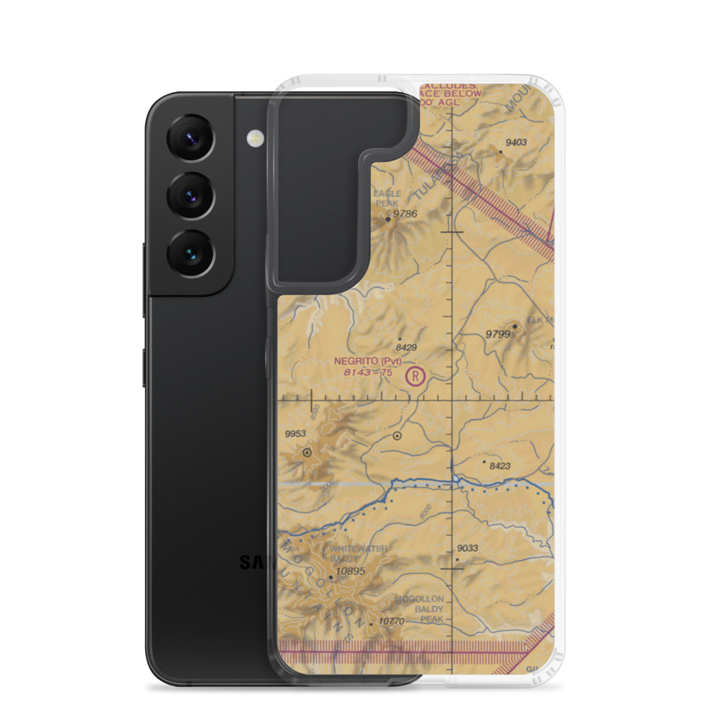 Negrito Airstrip (0NM7) VFR Sectional Samsung Case Samsung Galaxy S22 model shown