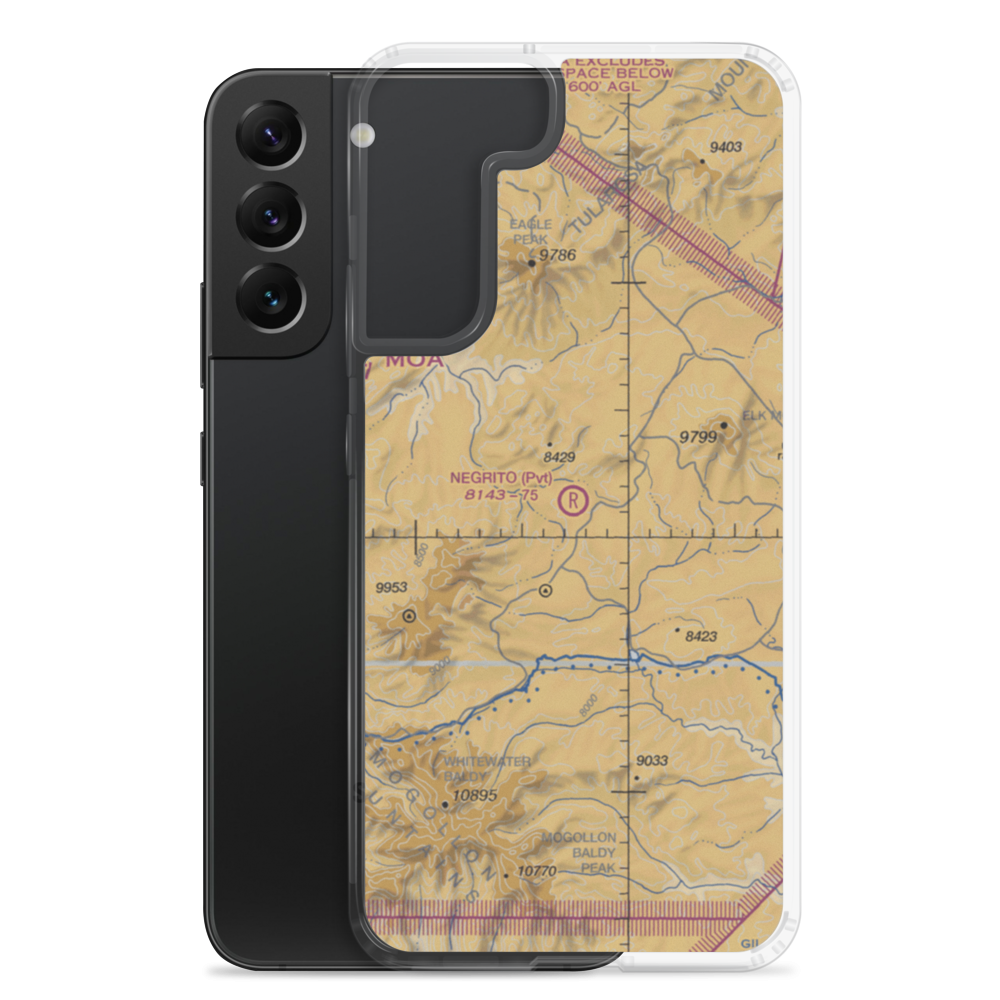 Negrito Airstrip (0NM7) VFR Sectional Samsung Case Samsung Galaxy S22 Plus model shown