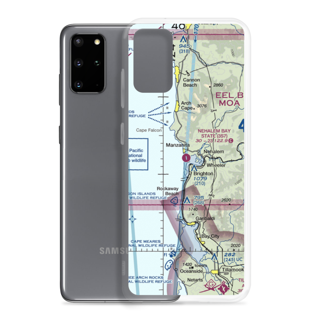 Nehalem Bay State Airport (3S7) VFR Sectional Samsung Case Samsung Galaxy S20 Plus model shown