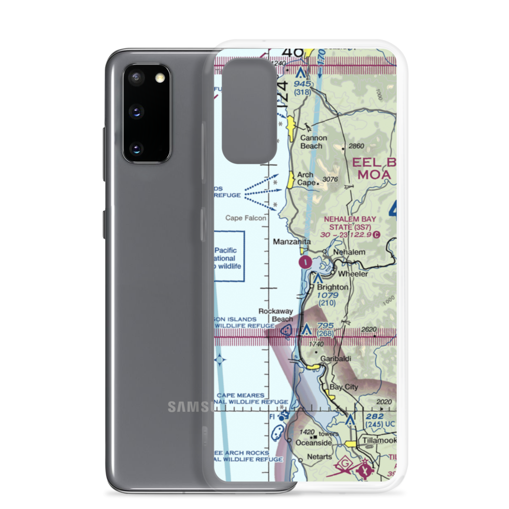 Nehalem Bay State Airport (3S7) VFR Sectional Samsung Case Samsung Galaxy S20 model shown