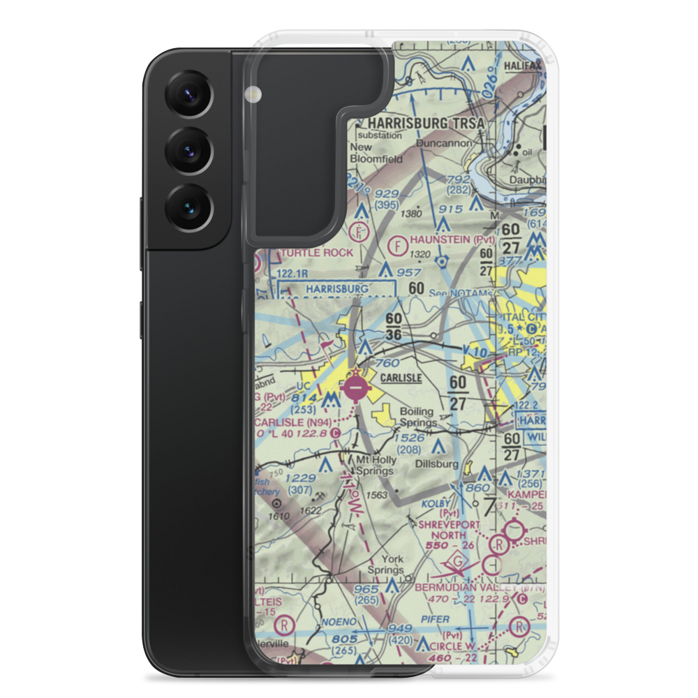 Neiderer Airport (PA55) VFR Sectional Samsung Case Samsung Galaxy S22 Plus model shown