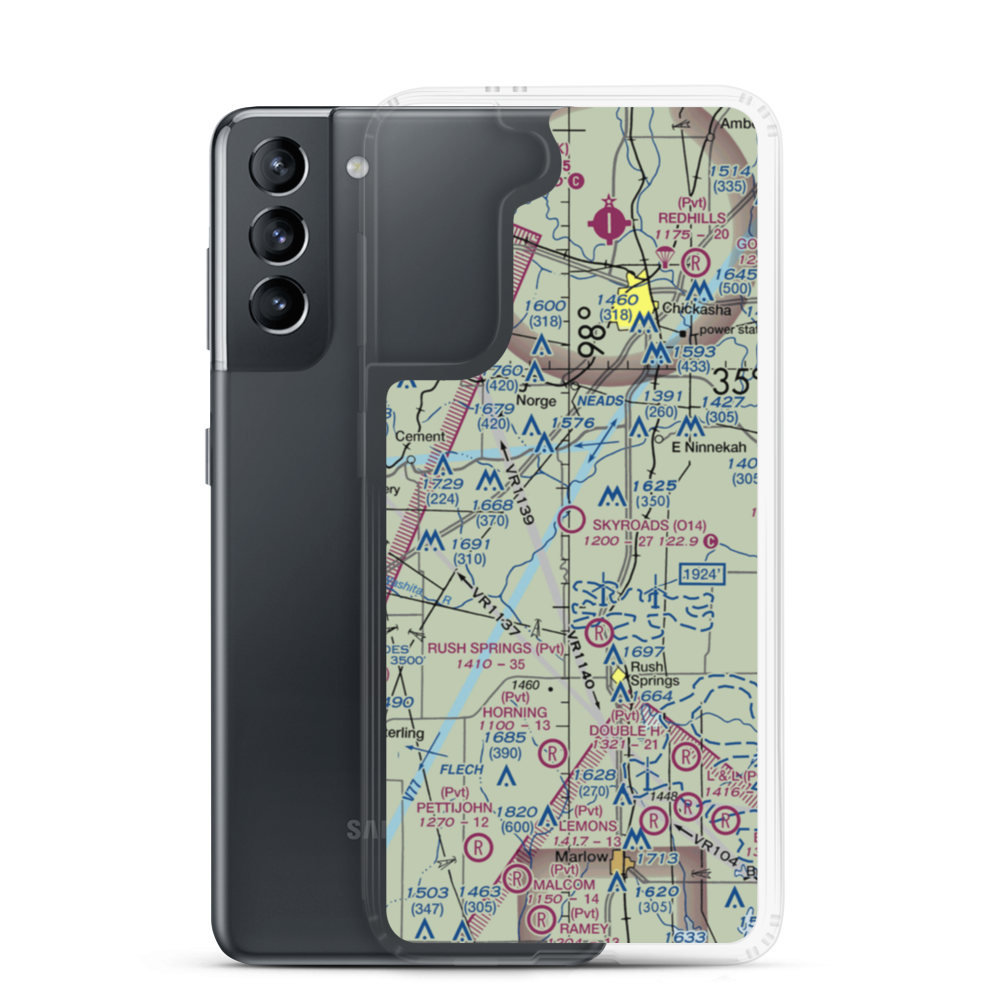 Neil's Sky Ranch Airport (O14) VFR Sectional Samsung Case Samsung Galaxy S21 model shown