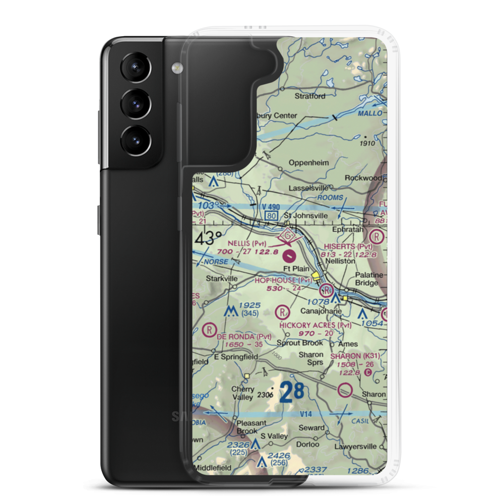 Nellis Field (NY20) VFR Sectional Samsung Case Samsung Galaxy S21 Plus model shown