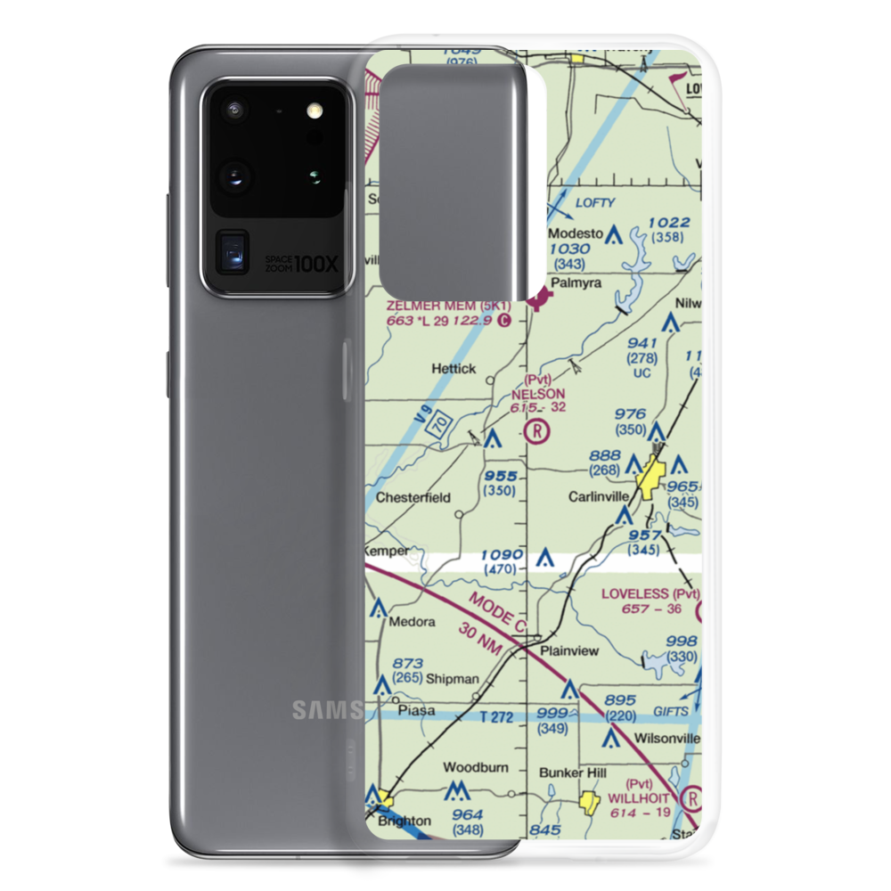 Nelson Airport (8IS1) VFR Sectional Samsung Case Samsung Galaxy S20 Ultra model shown
