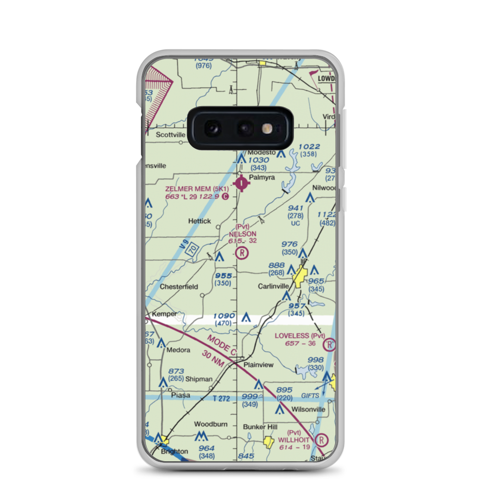 Nelson Airport (8IS1) VFR Sectional Samsung Case Samsung Galaxy S10e model shown