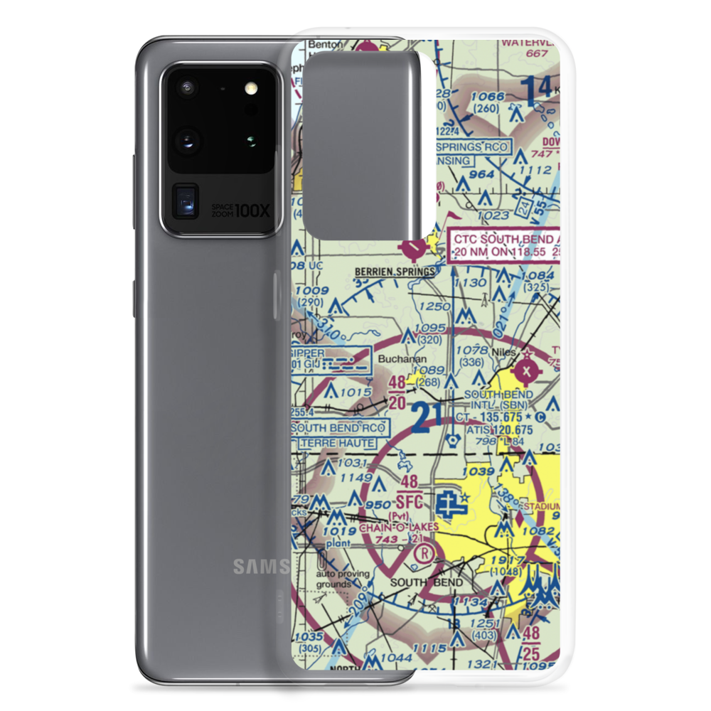 Nelson Airport (MI72) VFR Sectional Samsung Case Samsung Galaxy S20 Ultra model shown