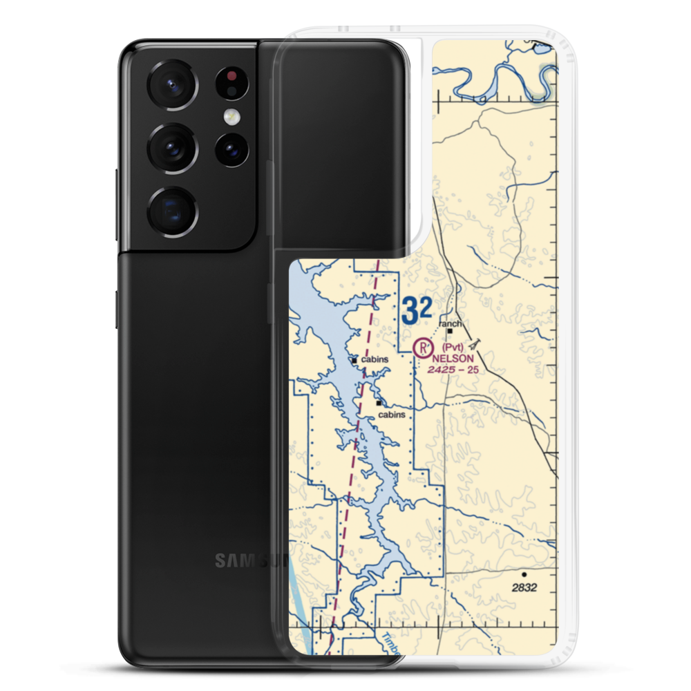 Nelson Airport (MT58) VFR Sectional Samsung Case Samsung Galaxy S21 Ultra model shown