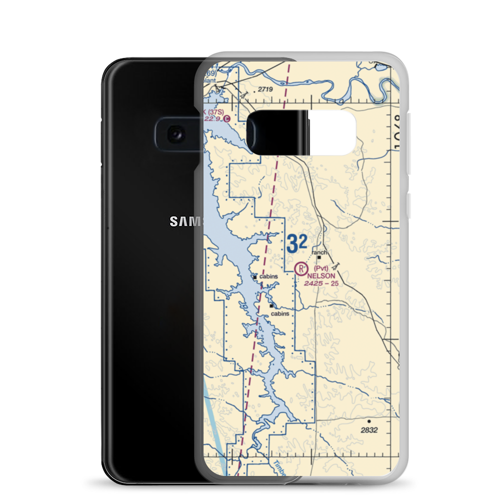 Nelson Airport (MT58) VFR Sectional Samsung Case Samsung Galaxy S10e model shown
