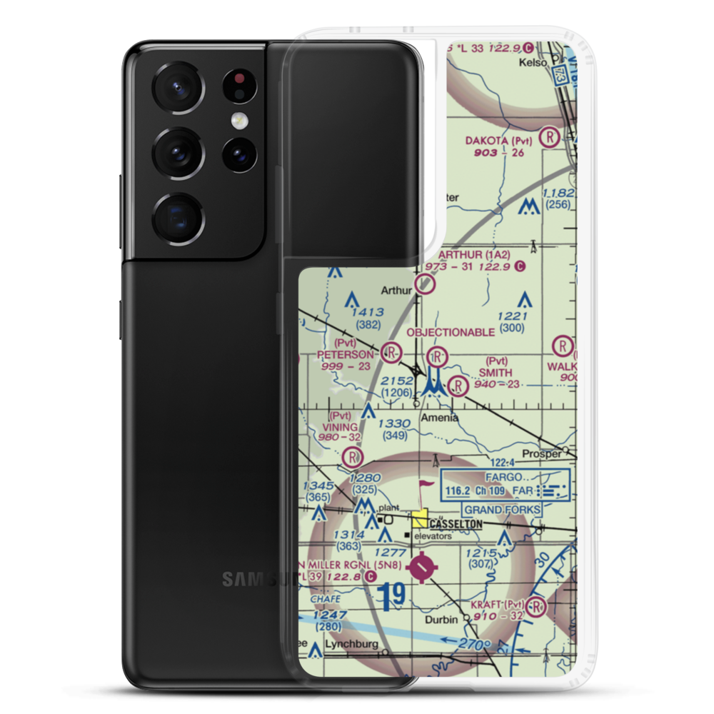 Nelson Airport (ND01) VFR Sectional Samsung Case Samsung Galaxy S21 Ultra model shown