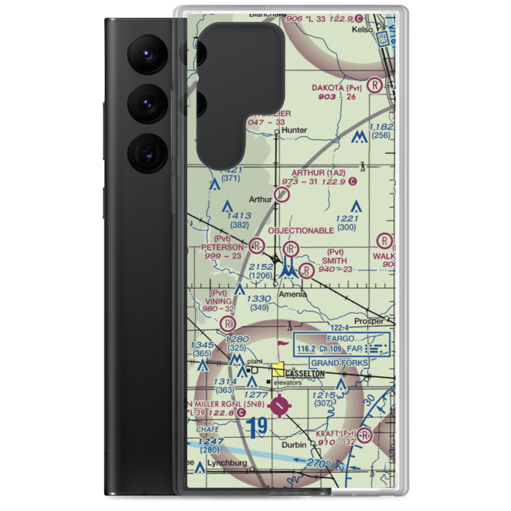 Nelson Airport (ND01) VFR Sectional Samsung Case Samsung Galaxy S22 Ultra model shown