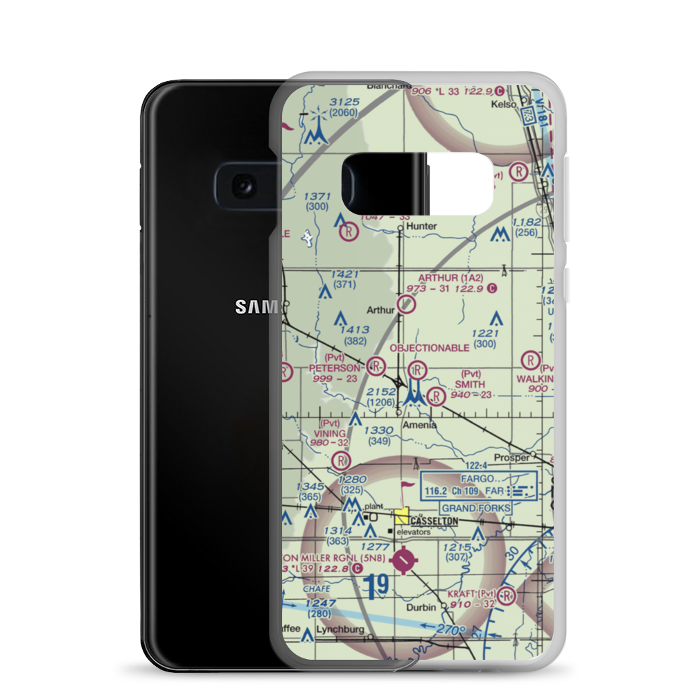 Nelson Airport (ND01) VFR Sectional Samsung Case Samsung Galaxy S10e model shown