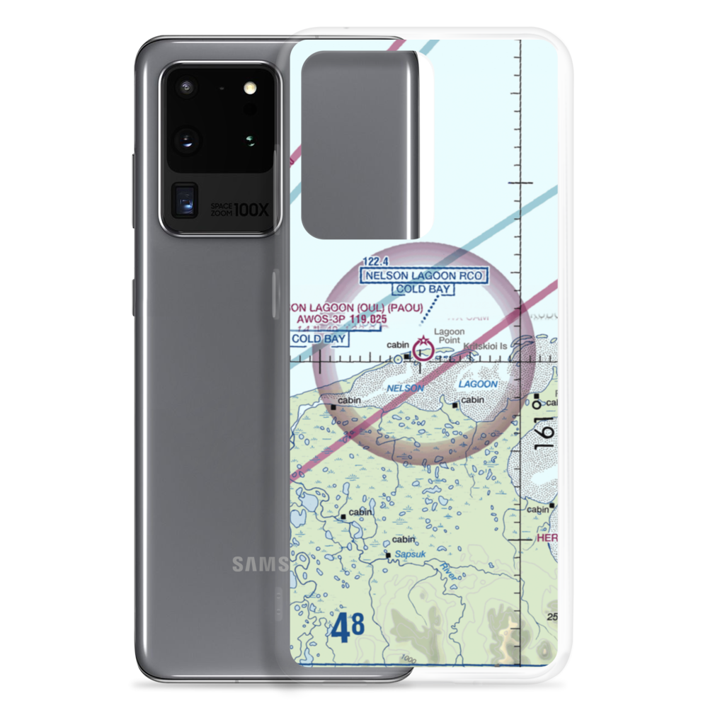 Nelson Lagoon Airport (OUL) VFR Sectional Samsung Case Samsung Galaxy S20 Ultra model shown