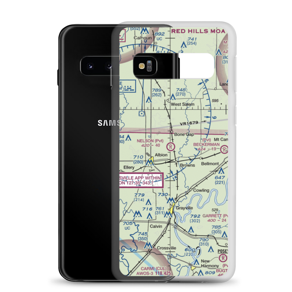 Nelson Private Airport (60IS) VFR Sectional Samsung Case Samsung Galaxy S10 model shown
