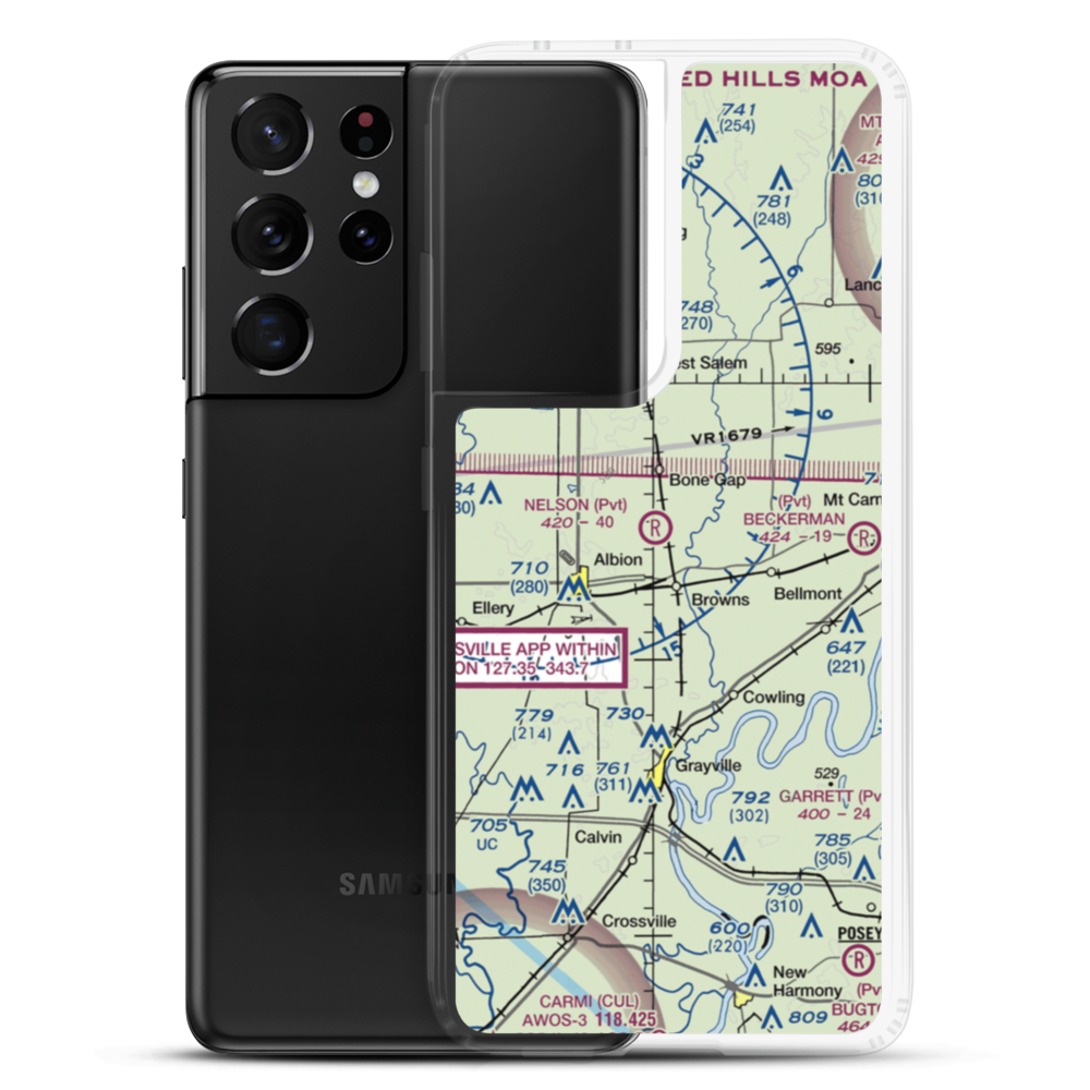 Nelson Private Airport (60IS) VFR Sectional Samsung Case Samsung Galaxy S21 Ultra model shown