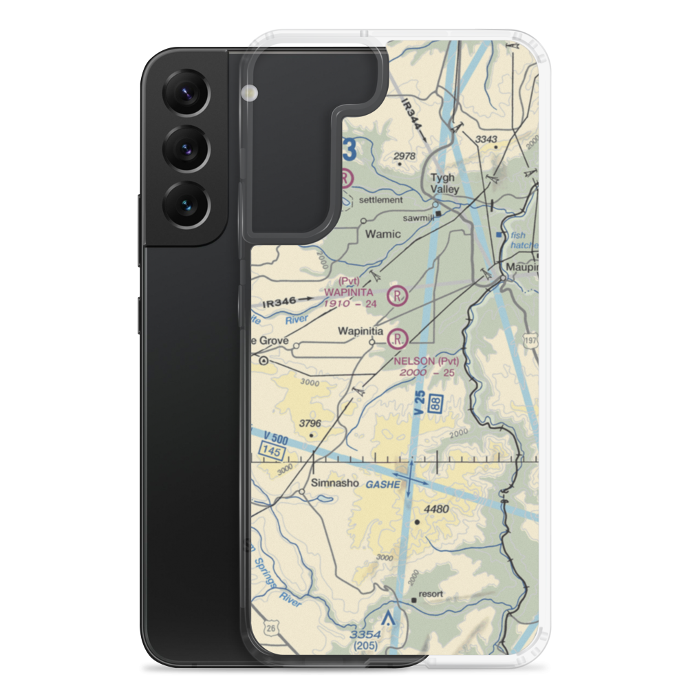 Nelson Ranch Airport (19OR) VFR Sectional Samsung Case Samsung Galaxy S22 Plus model shown