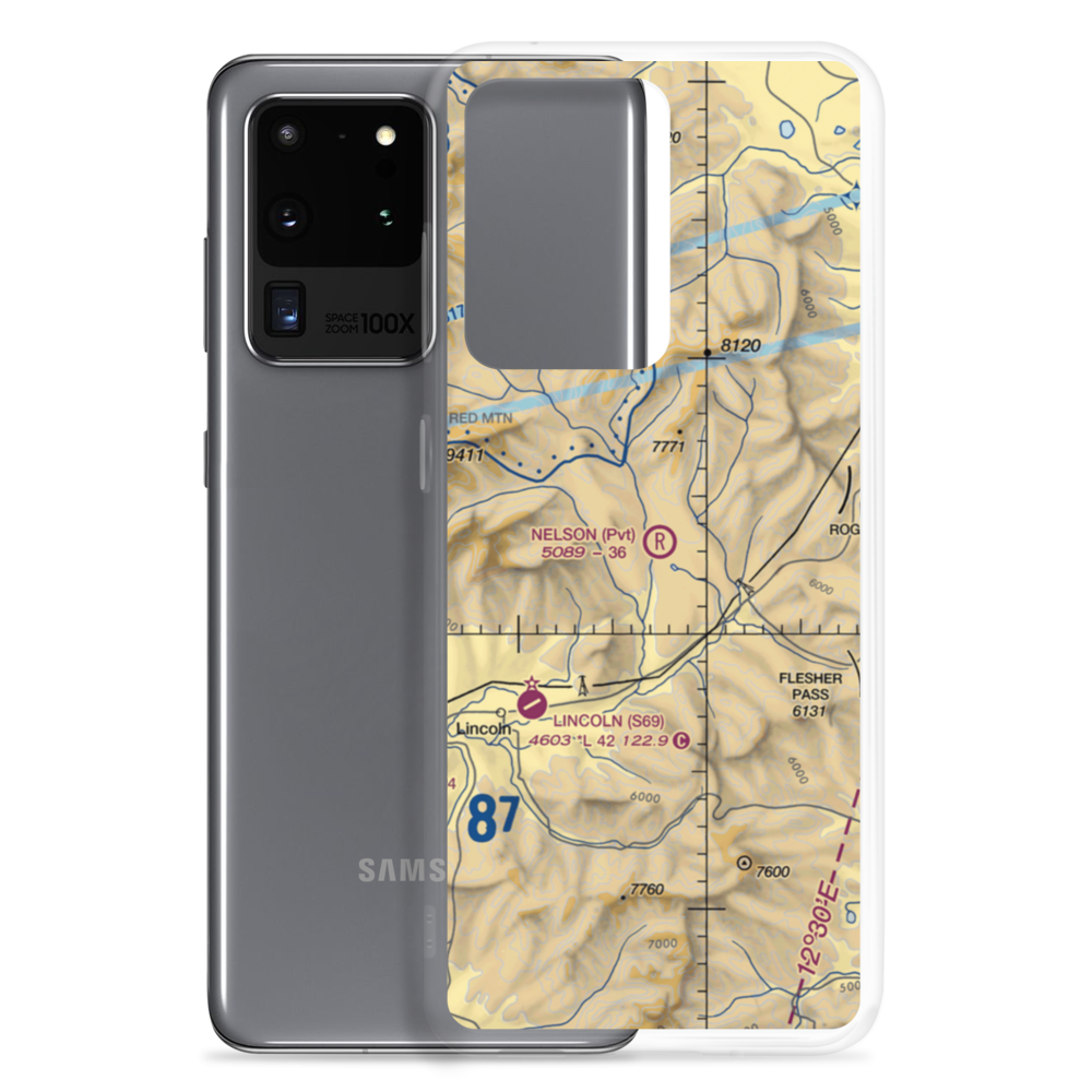 Nelson Ranch Airport (MT21) VFR Sectional Samsung Case Samsung Galaxy S20 Ultra model shown