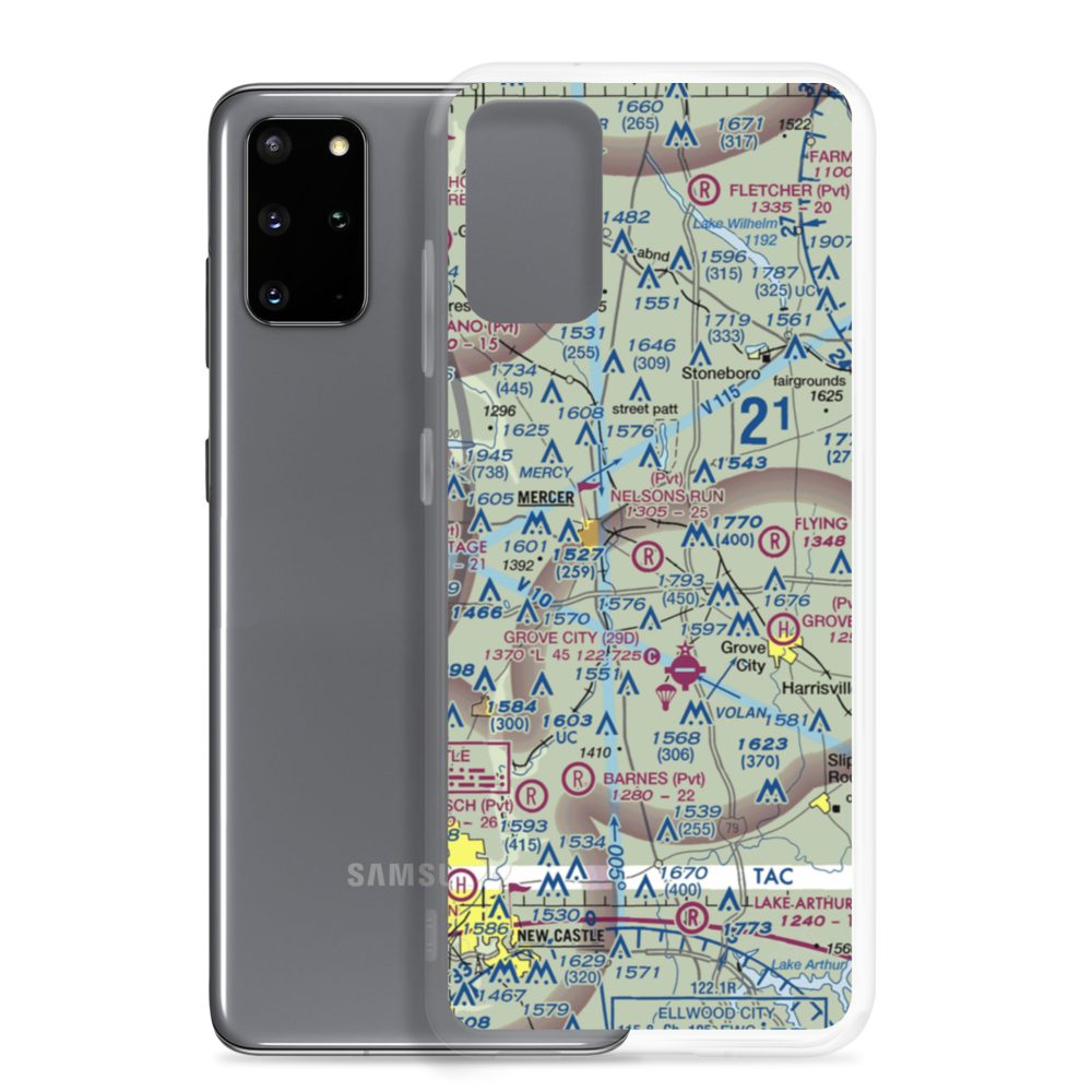 Nelson's Run Airport (39PN) VFR Sectional Samsung Case Samsung Galaxy S20 Plus model shown